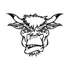Angry bull face mascot, decals stickers