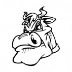 Angry bull face mascot, decals stickers