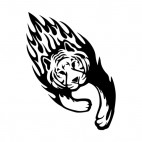 Flamboyant tiger running , decals stickers