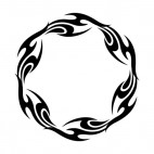 Round flames, decals stickers