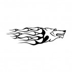Flamboyant wolf head , decals stickers