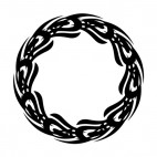 Round flames, decals stickers