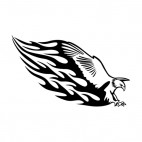 Flamboyant eagle rushing down , decals stickers