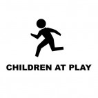 Slow down children at play, decals stickers
