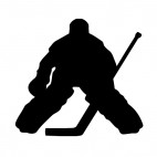 hockey goalie goaler silhouette, decals stickers