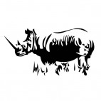 Rhino on grass, decals stickers
