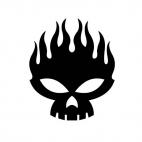 The Offspring logo flaming skull, decals stickers