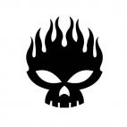 The Offspring logo flaming skull, decals stickers