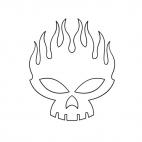 The Offspring logo flaming skull, decals stickers