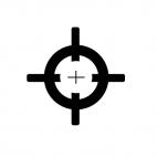 Rifle scope sniper shot, decals stickers