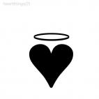 Heart angel decoration wall, decals stickers