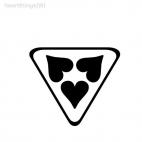 Heart decoration wall, decals stickers