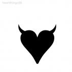 Heart evil decoration wall, decals stickers