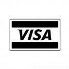 Visa logo, decals stickers