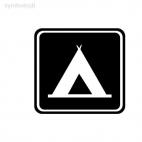 Camping sign symbol, decals stickers