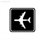 Airport sign symbol, decals stickers