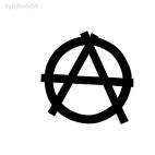 Anarchic sign symbol, decals stickers
