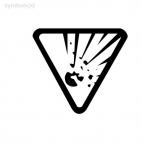 Chemical sign symbol, decals stickers