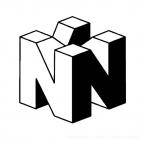 Nintendo 64 logo, decals stickers