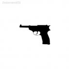 Gun pistol, decals stickers