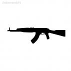 Gun pistol AK47, decals stickers