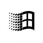 Microsoft windows logo, decals stickers