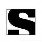S inside logo, decals stickers