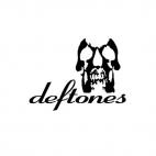 Deftones music band skull logo, decals stickers