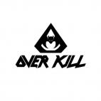 Over kill music band, decals stickers