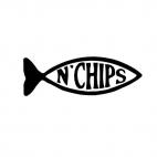 Funny Fish n Chips Evolution, decals stickers