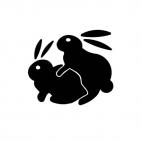 Funny Bunny Rabbits Humping Sexy, decals stickers