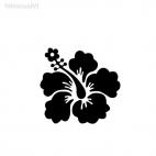 Hibiscus flower Hawaiian Tropical Flowers Hibiscuit, decals stickers