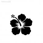 Hibiscus flower Hawaiian Tropical Flowers Hibiscuit, decals stickers