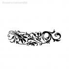 Wall flower ornament, decals stickers