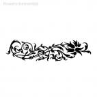 Wall flower ornament, decals stickers