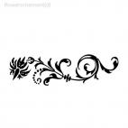 Wall flower ornament, decals stickers