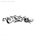 Wall flower ornament, decals stickers