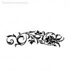 Wall flower ornament, decals stickers