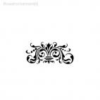 Wall flower ornament, decals stickers