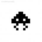 Space invaders alien, decals stickers