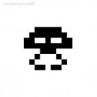 Space invaders alien, decals stickers