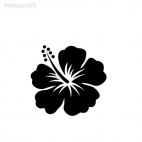 Hibiscus flower Hawaiian Tropical Flowers Hibiscuit, decals stickers