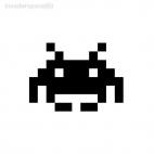 Space invaders alien, decals stickers