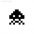 Space invaders alien, decals stickers