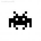 Space invaders alien, decals stickers