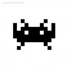 Space invaders alien, decals stickers