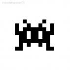 Space invaders alien, decals stickers