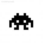 Space invaders alien, decals stickers