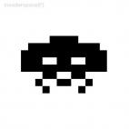 Space invaders alien, decals stickers