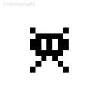 Space invaders alien, decals stickers